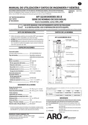 ARO AF1223X5 Serie Manual De Utilización Y Datos De Ingeniería Y Ventas