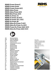 REMS Ax-Press 15 Instrucciones De Servicio