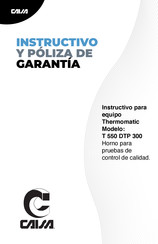 CAISA Thermomatic T 550 DTP 300 Instrucciones Y Garantía