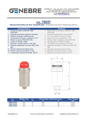 Genebre 70037 Manual De Instrucciones