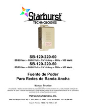 Starburst Technologies SB-120-220-50 Manual Tecnico