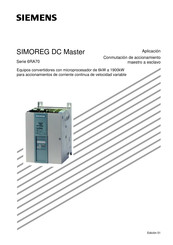 Siemens 6RA70 Serie Manual Del Usuario