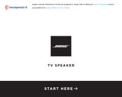 Bose TV SPEAKER Manual Del Usuario