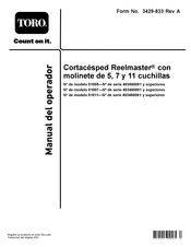 Toro Cortacésped Reelmaster Manual Del Operador