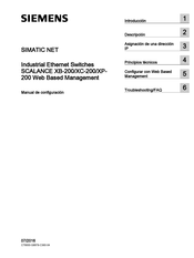 Siemens SIMATIC NET SCALANCE XB-200 Web Manual De Configuración