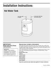 Whirlpool GHWT160JXX2 Instrucciones De Instalación