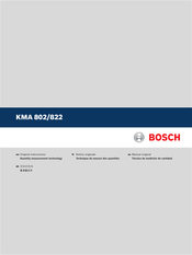 Bosch KMA 802 Manual Origina