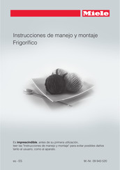 Miele 09 943 520 Instrucciones De Manejo Y Montaje