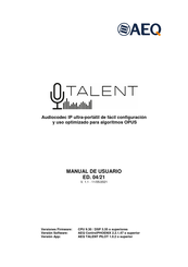 AEQ TALENT OPUS Manual De Usuario