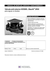 KESSEL Staufix SWA Manual De Montaje, Servicio Y Mantenimiento