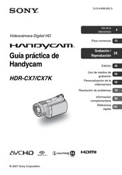 Sony HANDYCAM HDR-CX7 Guia Practica