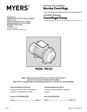 MYERS MC50 Manual Del Usuario