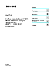 Siemens 6ES7134-4GB52-0AB0 Manual De Producto