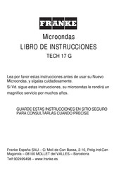 Franke TECH 17 G Libro De Instrucciones