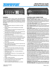 Shure FP42 Guia Del Usuario