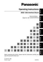 Panasonic AJ-YAD85G Instrucciones De Operación