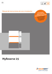 SOLARWATT MyReserve 25 Manual De Instrucciones De Uso E Instalación