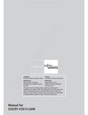 Fujitsu Siemens Computers S26391-F2613-L840 Instrucciones De Uso