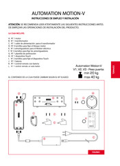 SERVETTO MOTION-V Instrucciones De Empleo Y Instalación