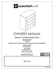 Essential Home Belmont 5681026KP Manual Del Propietário