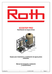 Roth ECOSTEP PRO Manual De Transporte, Instalación Y Mantenimiento