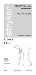 Stryker RemB 6400-062-000 Instrucciones De Uso