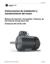 WOLONG GE INDUSTRIAL MOTORS 5KS143CWL105 Instrucciones De Instalación Y Mantenimiento