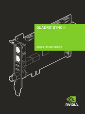 Nvidia QUADRO SYNC II Guia De Inicio Rapido