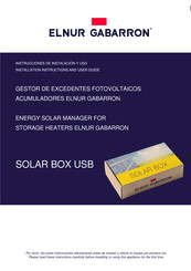 Elnur Gabarron SOLAR BOX USB Instrucciones De Instalacion Y Uso