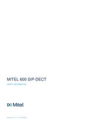 Mitel 600 Información De Seguridad