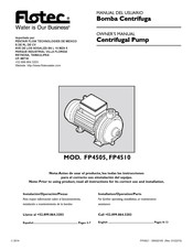 Flotec FP4510 Manual Del Usuario