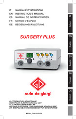 Carlo De Giorgi SURGERY PLUS Manual De Instrucciones