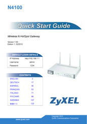 Zyxel N4100 Guia De Inicio Rapido