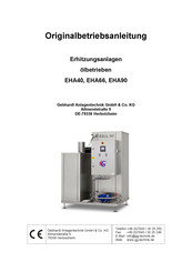 Gebhardt Anlagentechnik EHA90 Instrucciones De Funcionamiento Originales