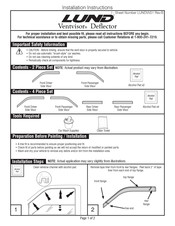 LUND Ventvisor Deflector Instrucciones De Instalación