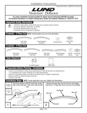 LUND Ventvisor Deflector Instrucciones De Instalación