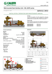 CALEFFI SATK Serie Instrucciones De Instalación, Puesta En Marcha Y Mantenimiento