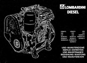 Lombardini LDA672 Manual De Uso Y Mantenimento