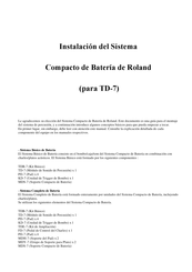 Roland TD-7 Manual De Instalación