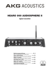 AKG Acoustics HEARO 999 AUDIOSPHERE II Modo De Empleo