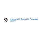 HP Deskjet Ink Advantage 2020hc Manual Del Usuario