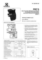 Duplomatic Oleodinamica PRE25G Manual Del Usuario