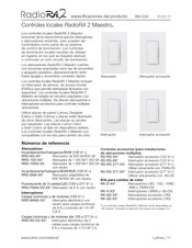 Lutron RRD-10D Serie Especificaciones Del Producto