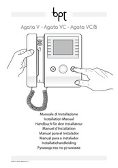 Bpt Agata VC Manual Para El Instalador
