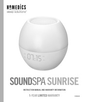 HoMedics Soundspa Sunrise Manual De Instrucciones E Información Sobre La Garantia