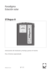 Paradigma STAqua II Instrucciones De Instalación Y Montaje, Puesta En Marcha