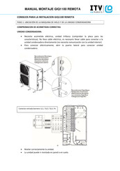 ITV ICE MAKERS GIQ 1100 Manual Montaje