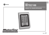 Motorline professional TEC100 Manual Del Usuario / Instalador