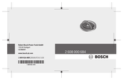 Bosch 2 608 000 684 Manual De Instrucciones