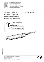 KaVo EWL 4029 Instrucciones Para El Uso